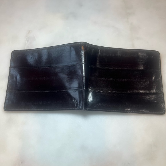 Vintage Genuine Eel Skin Wallet | Rich Chestnut Brown Leather - Picture 7 of 7